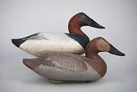 Pair of canvasbacks by Madison Mitchell of Havre de Grace, MD.
