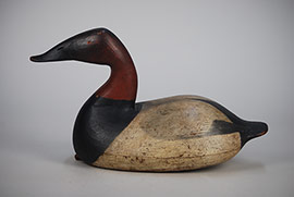 Pair of high head canvasbacks by Cameron McIntyre of New Church, Virginia. A wonderful pair by one of America's top contemporary carvers. Best pair we've ever had for sale.
