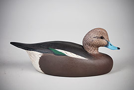 Wonderful pair of miniature wigeon by Dan Brown of Salisbury, Maryland, signed and dated 1968.