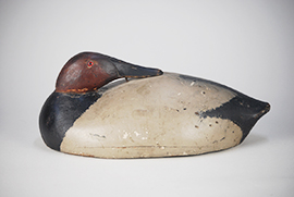 Sleeping canvasback by Ed "One Arm" Kellie of Monroe, Michigan. Likely was modified as a sleeper. 