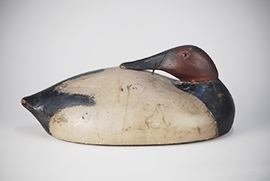 Sleeping canvasback by Ed "One Arm" Kellie of Monroe, Michigan. Likely was modified as a sleeper. 