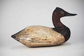 Rare wooden canvasback by Joe Travers of Vienna, Maryland.