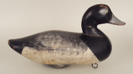 1950s bluebill by Charlie "Speed" Joiner of Chestertown, Maryland. Nice old gunning decoy.