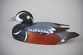 Pair of Harlequin ducks by Reg Bloom of Kingston, Ontario