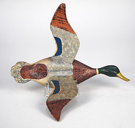 Pair of flying mallards by Ira James Thorne of Clam, Virginia