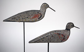 Pair of plovers from New Jersey, formerly in the Hillman collection