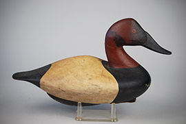 Canvasback by Pete Peterson of Cape Charles, Virginia, branded "Pete."