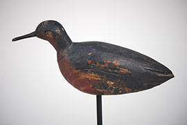 Red knot from the lower Eastern Shore of Virginia with carved eyes and in OP with a wonderful surface patina. 