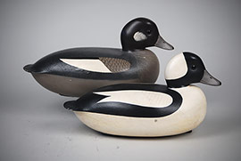 Pair of hollow buffleheads by Rick Brown of Brick, New Jersey. 