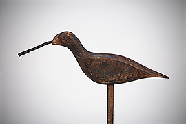 Running "peep" (sanderling) in excellent condition with the original stick from Hatteras, North Carolina. 