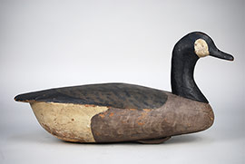 Stick-up Canada goose with a cypress knee body from the gunning rig of Capt. Joe Crumb of Northampton County, Virginia, ca. 1920