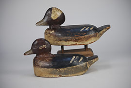Rigmate pair of buffleheads by an unknown Long Island maker.