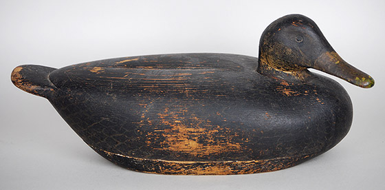 Lonnie Ganung black duck, ca. 1920.
