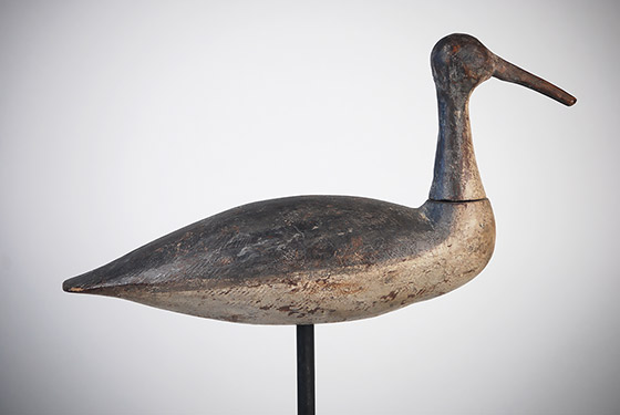 Roothead curlew by an unknown maker from Ocracoke Island, North Carolina, ca. 1915